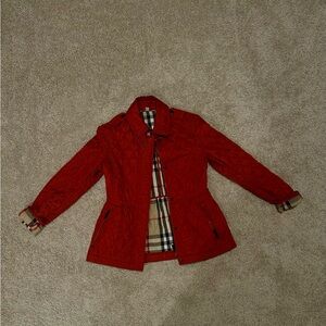 Burberry Red Quilted Jacket